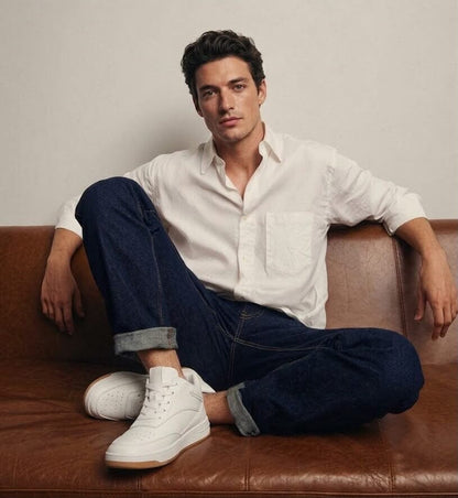 Height-Increasing Ascenzo Casual Leather Sneakers