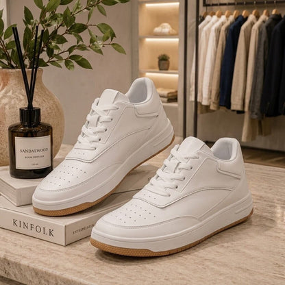 Height-Increasing Ascenzo Casual Leather Sneakers