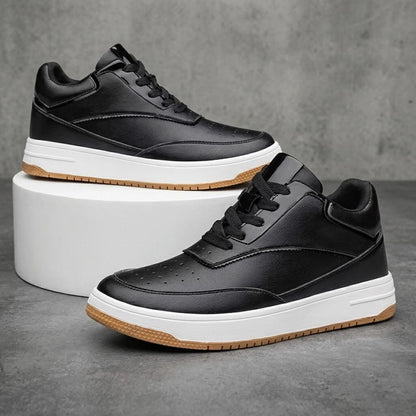 Height-Increasing Ascenzo Casual Leather Sneakers