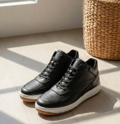 Height-Increasing Ascenzo Casual Leather Sneakers