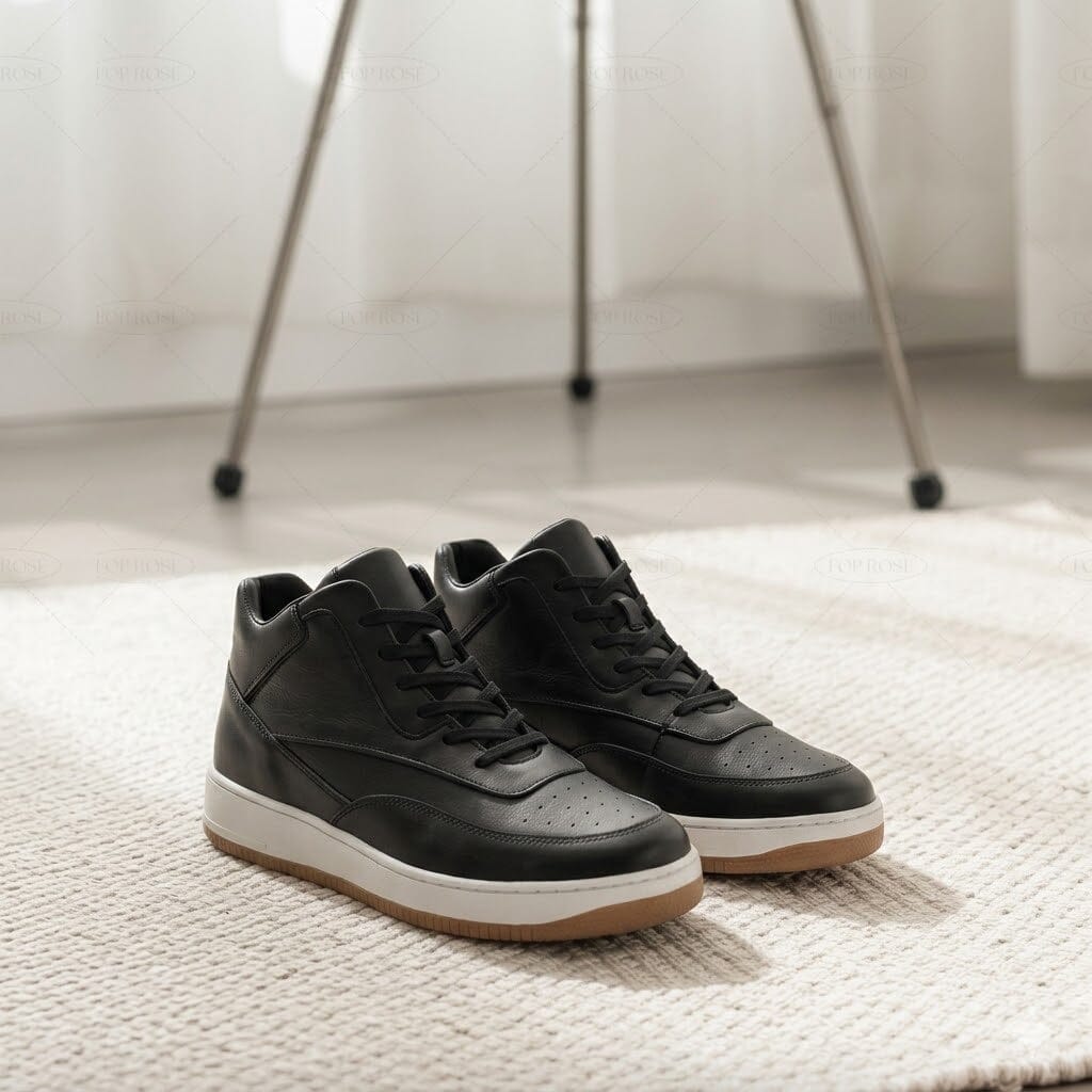 Height-Increasing Ascenzo Casual Leather Sneakers