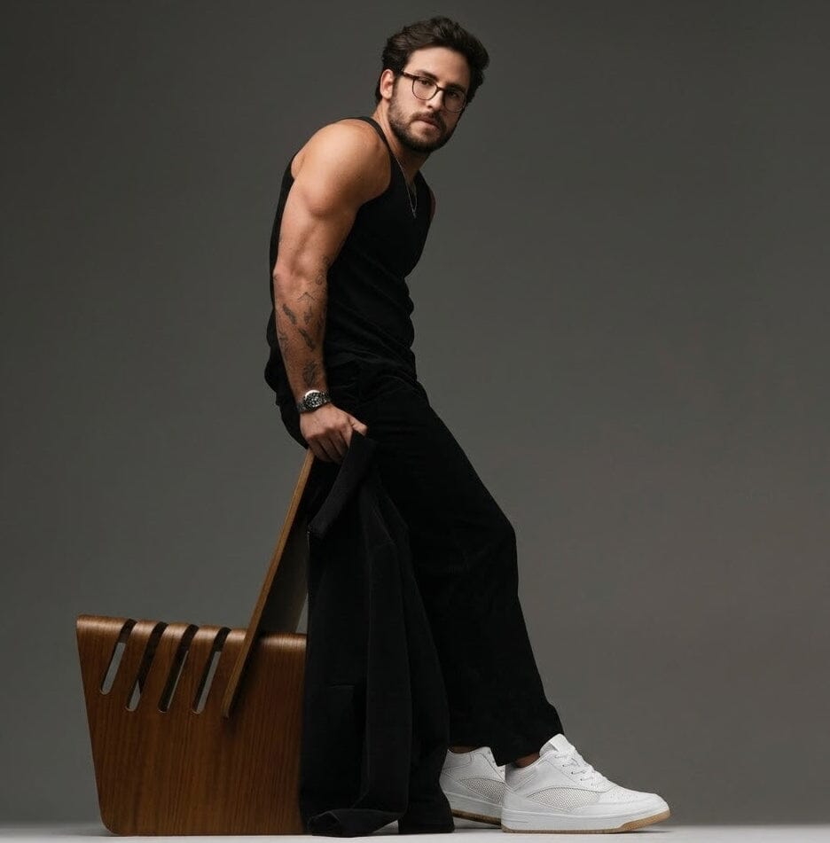 Height-Increasing Ascenzo Casual Leather Sneakers