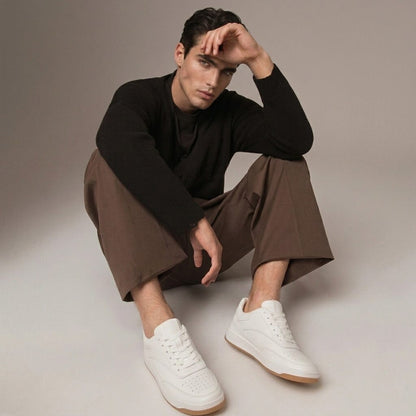 Height-Increasing Ascenzo Casual Leather Sneakers