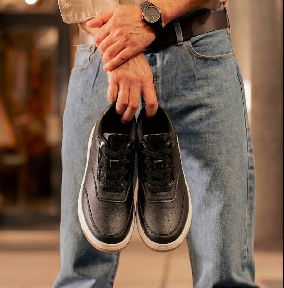 Height-Increasing Ascenzo Casual Leather Sneakers