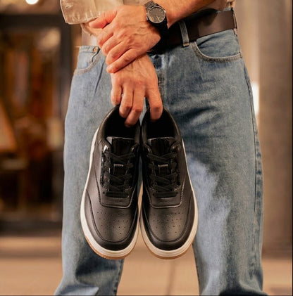 Height-Increasing Ascenzo Casual Leather Sneakers