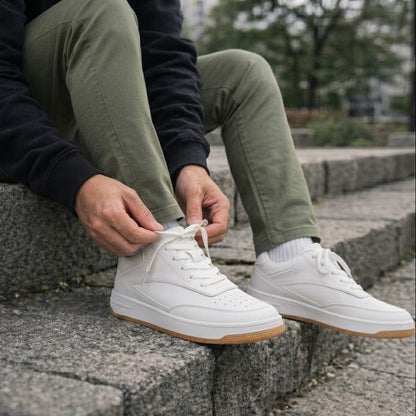 Height-Increasing Ascenzo Casual Leather Sneakers