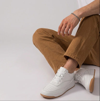 Height-Increasing Ascenzo Casual Leather Sneakers