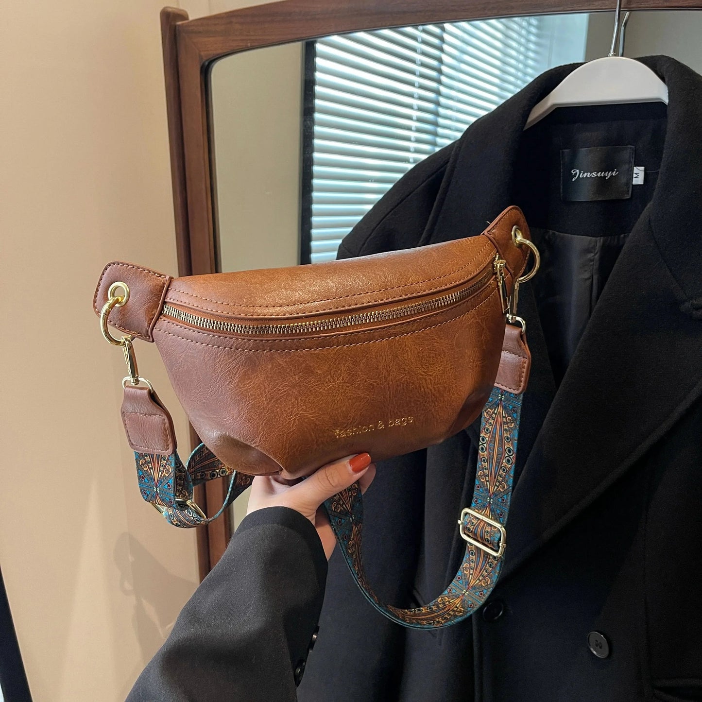 Estelle Retro Leather Crossbody Vintage Bag