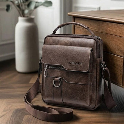 Forgeweix Men's Leather Crossbody Bag