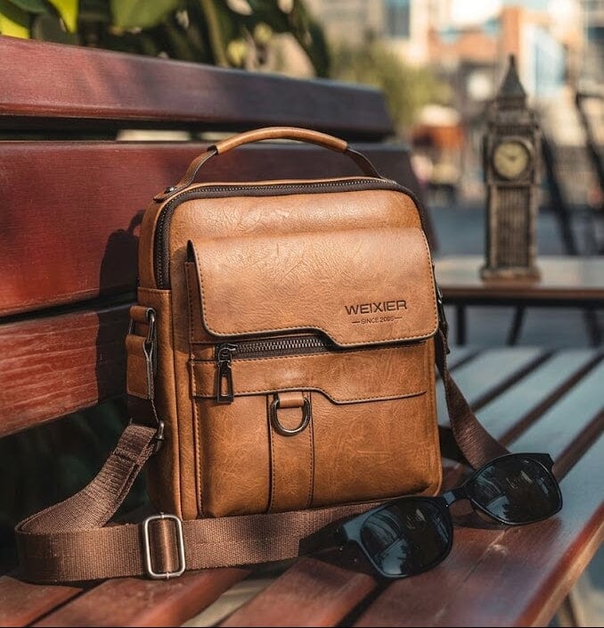 Forgeweix Men's Leather Crossbody Bag