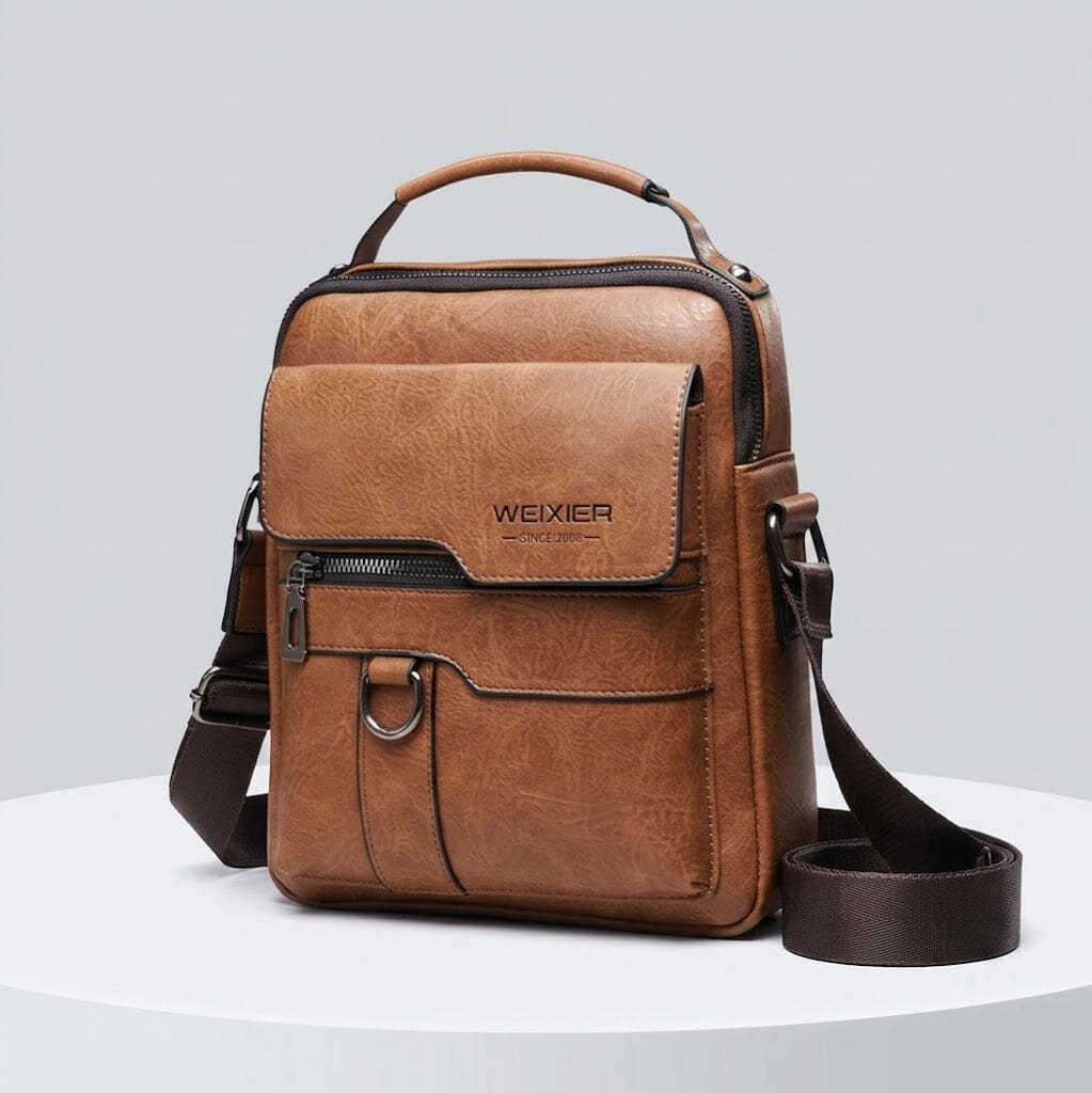 Forgeweix Men's Leather Crossbody Bag