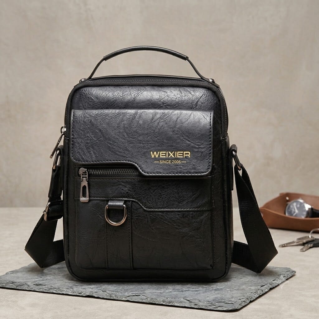 Forgeweix Men's Leather Crossbody Bag