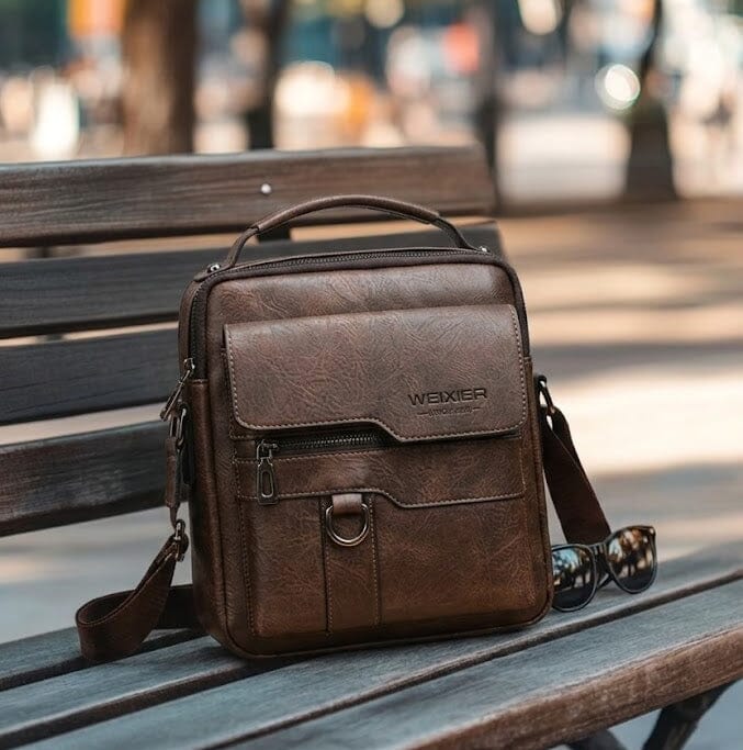 Forgeweix Men's Leather Crossbody Bag