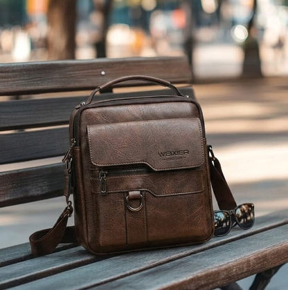 Forgeweix Men's Leather Crossbody Bag
