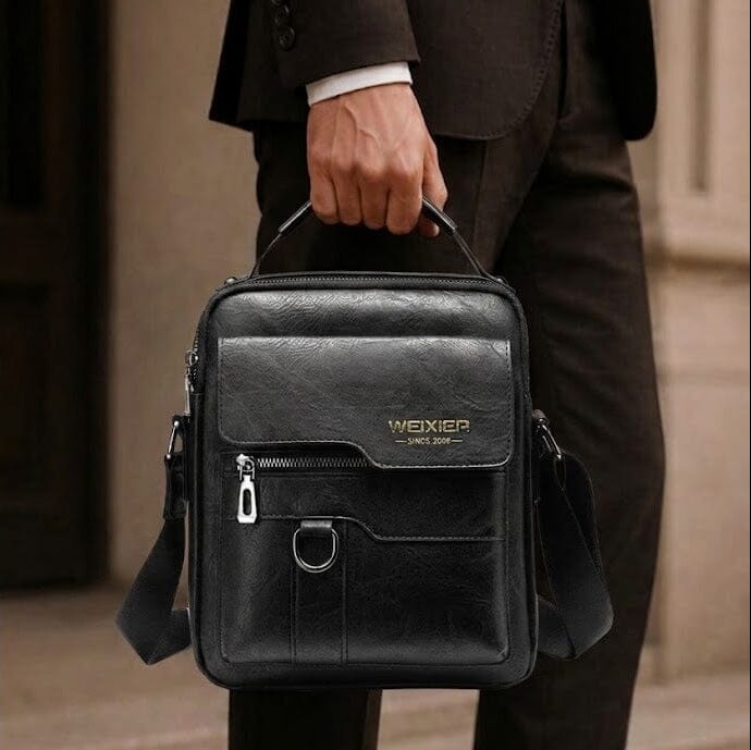 Forgeweix Men's Leather Crossbody Bag