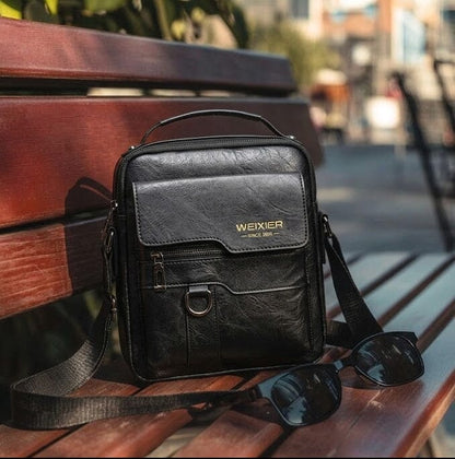 Forgeweix Men's Leather Crossbody Bag