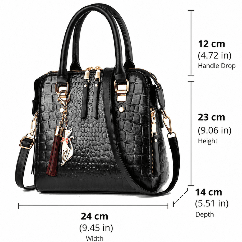 Leather Bag Crocodile Design