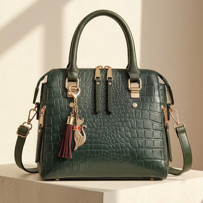 Leather Bag Crocodile Design