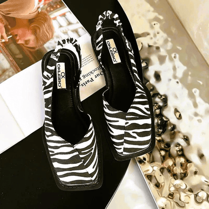 MARY JANES Leather Slip-On Flats