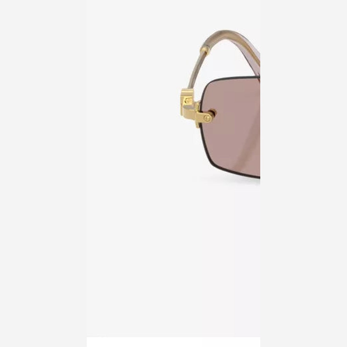 Rectangle-frame metal sunglasses detail