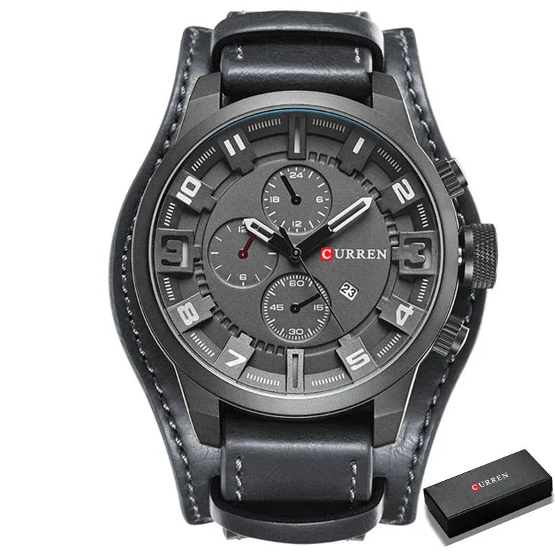 Sebastian Curren Leather Watch