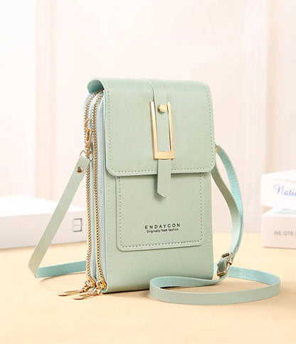 Women's Leather Cell Phone Bag