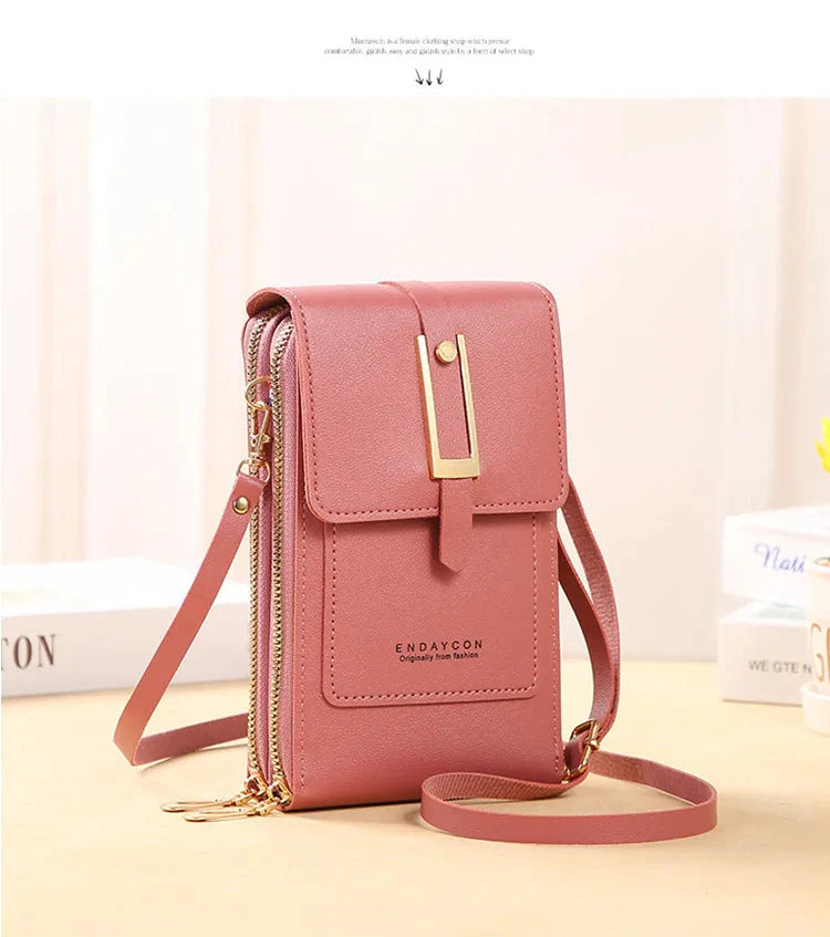 Women's Leather Cell Phone Bag