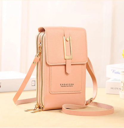 Women's Leather Cell Phone Bag