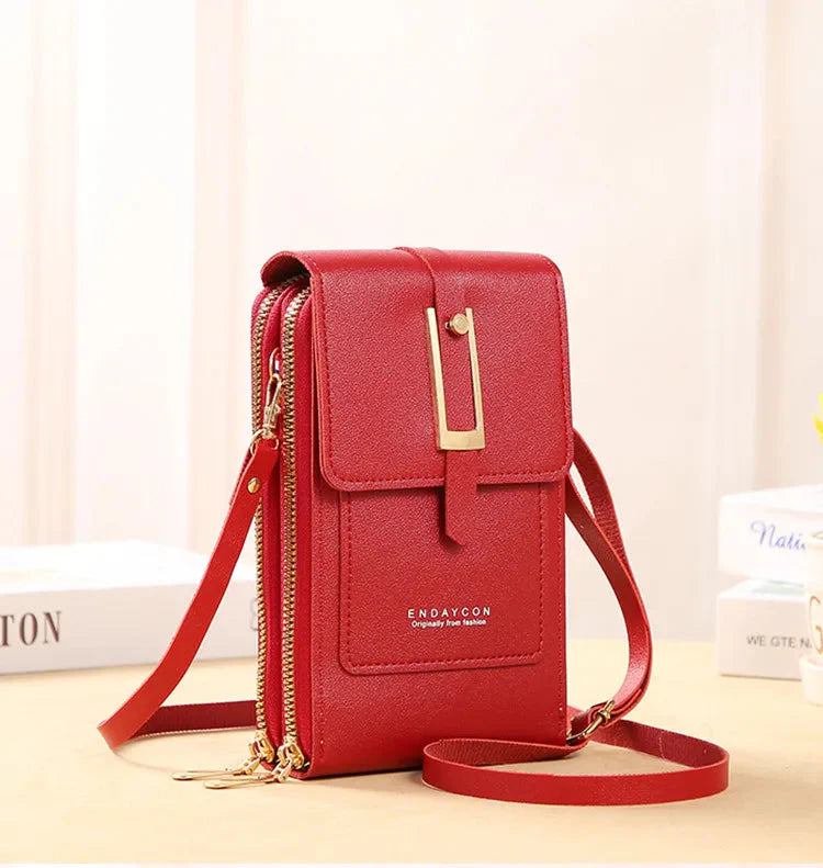 Women's Leather Cell Phone Bag
