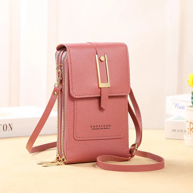 Women's Leather Cell Phone Bag