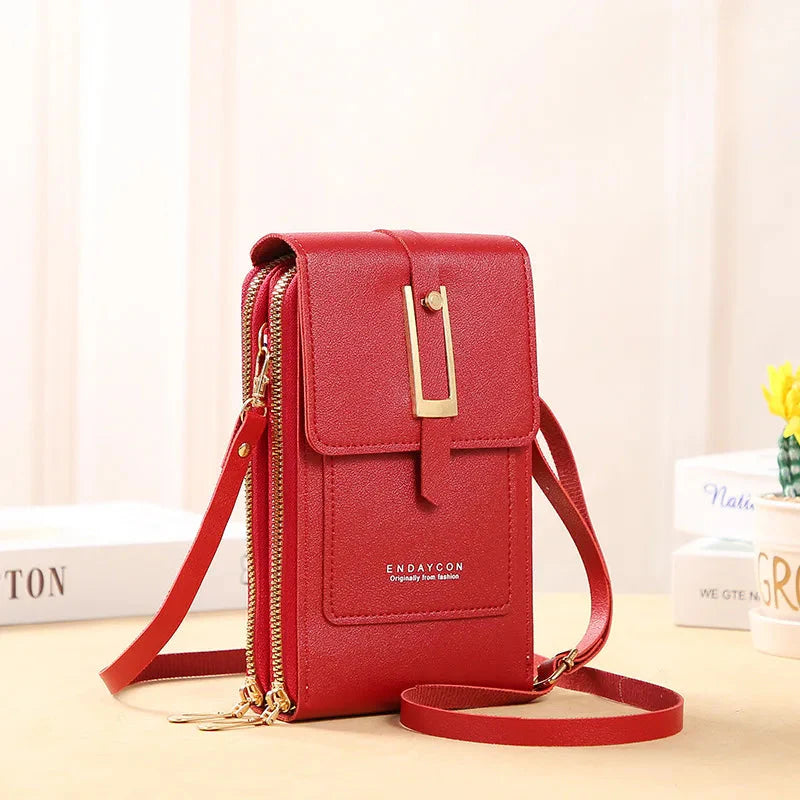 Women's Leather Cell Phone Bag